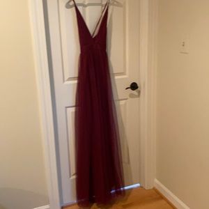 New floor length burgundy dress